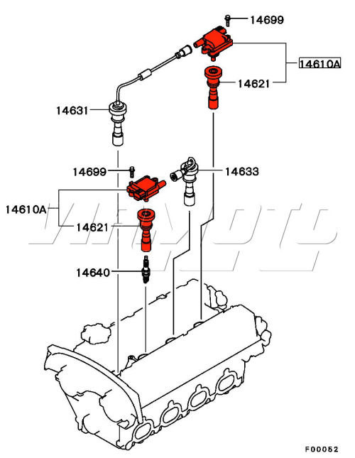 Viamoto Mitsubishi Car Parts Ignition Coil Pack Mitsubishi Lancer EVO