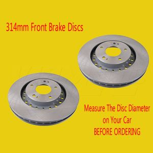 Front 314mm Brake Discs - Mitsubishi GTO/3000GT