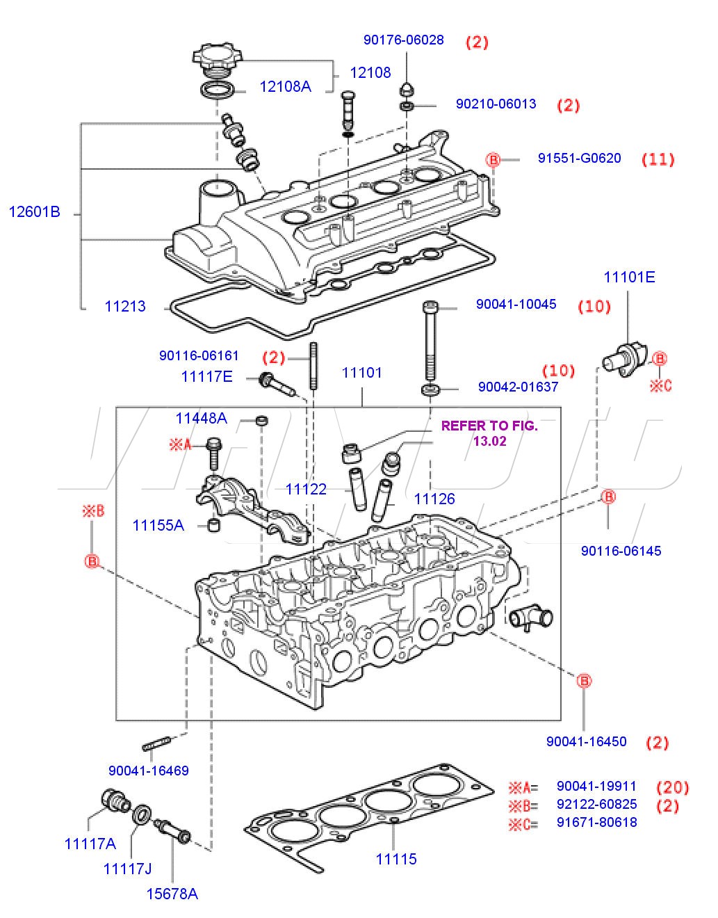 Viamoto Car Parts, Daihatsu Copen 1.3i Roadster L88 K3-VE ... daihatsu engine diagrams 