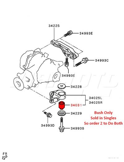 Rear Diff Side Bracket Bush Only - Mitsubishi Lancer EVO X 10 CZ4A