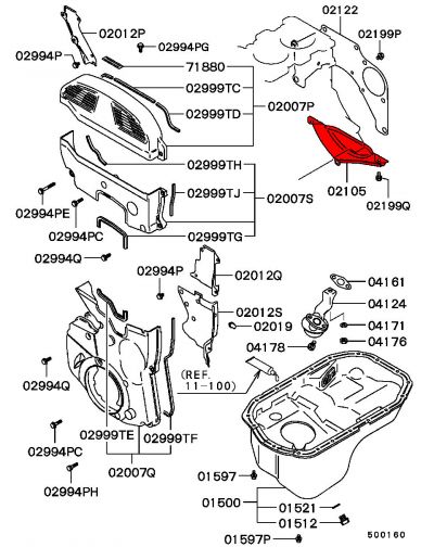 Bell Housing Cover - Mitsubishi Lancer EVO 123 CD9A CE9A #2