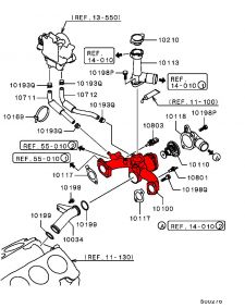 Thermostat Housing to Cylinder Head - FTO 2.0 V6