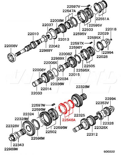 2nd Gear Synchro - MD746435 - Mitsubishi EVO 2/3 CE9A #2