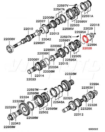 Reverse Gear Synchro - MD746439 - Mitsubishi EVO 2/3 CE9A #2