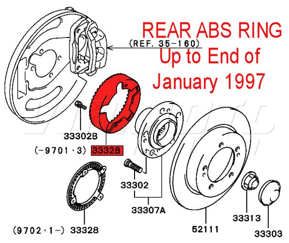 Rear ABS Ring - FTO Up to End of Jan 1997