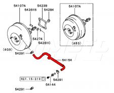 Brake Servo Vacuum Hose - Mitsubishi FTO V6 DE3A