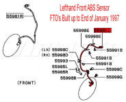 Lefthand Front ABS Sensor - FTO's Up to End of January 1997
