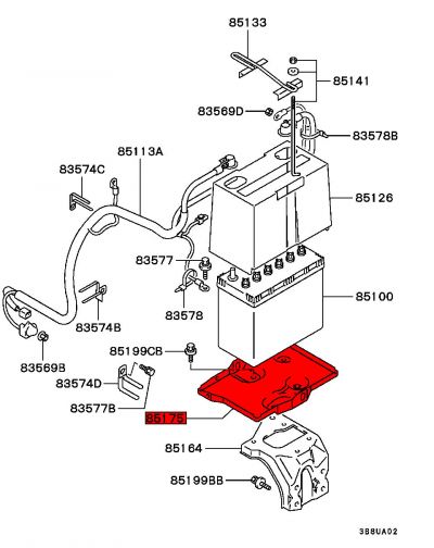 Battery Tray - Mitsubishi FTO