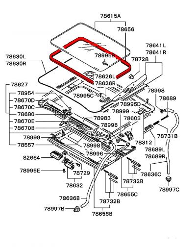 Sunroof Weather Strip/Seal - FTO