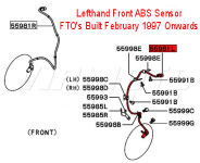 Lefthand Front ABS Sensor - FTO's February 1997 Onwards