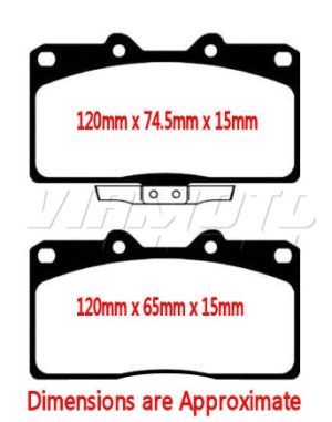 Front Brake Pads - GTO/3000GT with 296mm Discs #2