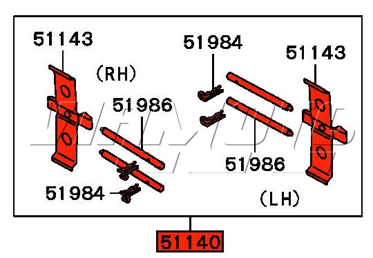 Front Brembo Pad Fitting Kit - Mitsubishi EVO 5 CP9A