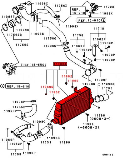 Intercooler Assembly MR481441 - Mitsubishi Lancer EVO 5 6 CP9A #4