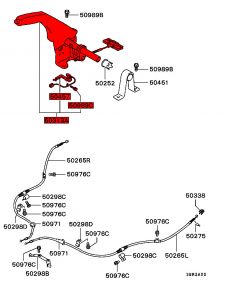 Handbrake Lever Mechanism - Mitsubishi FTO - ALL