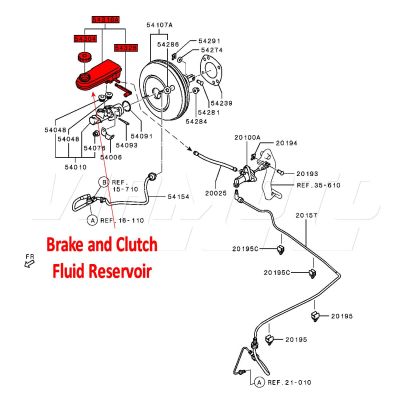 Brake and Clutch Fluid Reservoir - Mitsubishi Colt 1.5 DID TD Z39A