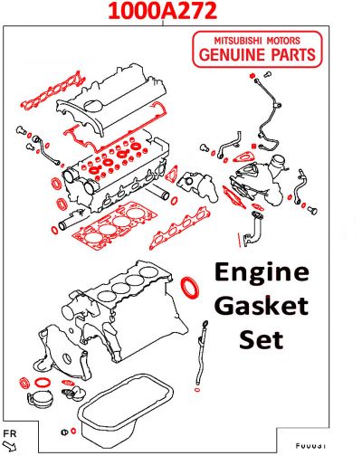 Complete Engine Gasket Set - Mitsubishi Colt CZT 1.5 Turbo Z37A