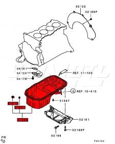 Oil Sump Pan - Mitsubishi Colt 1.5 Turbo CZT Z37A