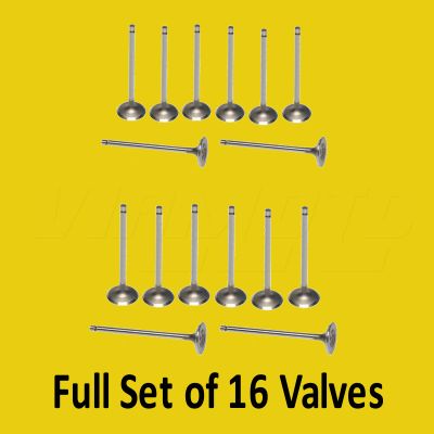 Inlet and Exhaust Valves - Full Set of 16 - Mitsubishi Colt CZT 1.5 Turbo Z37A