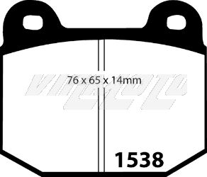 EBC Yellowstuff Rear Brake Pads - Mitsubishi EVO 5 6 CP9A Brembo