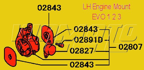 Lefthand Engine Mount - Mitsubishi EVO 1 CD9A