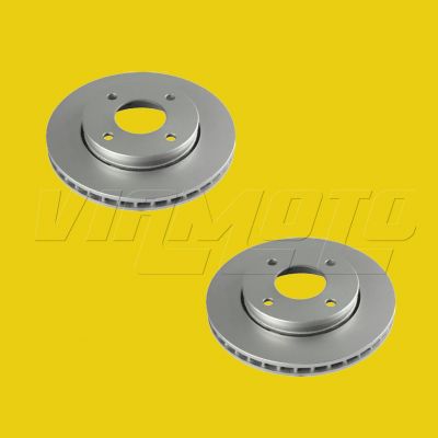 Front Brake Discs - PAIR - Mitsubishi Colt 1.5 Diesel Turbo DI-D Z39A