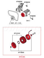 Aircon Clutch Pulley MR360253 - FTO 1.8 4 Cyl & V6 DE2A DE3A