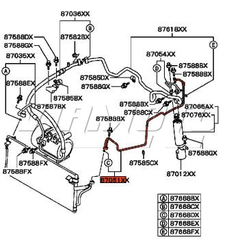 Air Con Pipe to Condenser - FTO