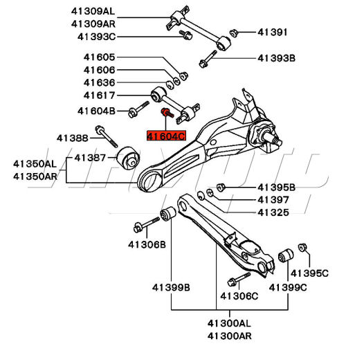 Bolt Short Dogbone to Trailing Arm - Mitsubishi FTO