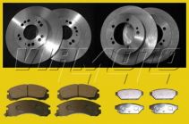 Full Set Front Discs/Rear Discs Front Pads/Rear Pads - FTO Mivec