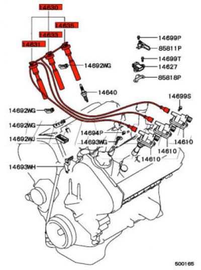 Ignition Leads - Spark Plug Leads - FTO GPX 2.0 V6 Mivec DE3A