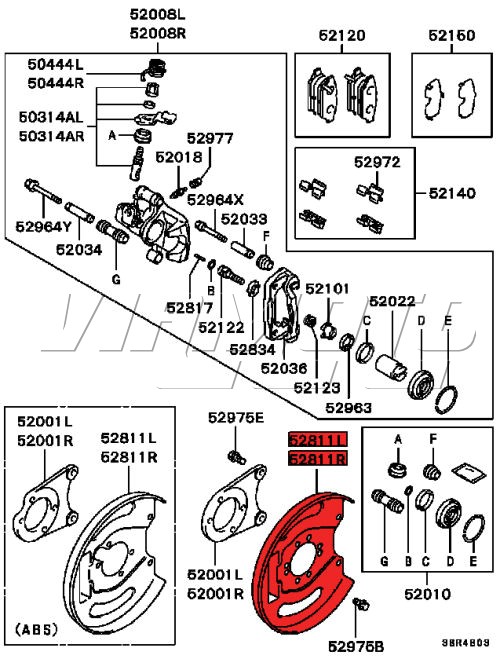 Rear Brakes - Dust Cover - ALL FTO's to 1997 & Non ABS FTO's after 1997