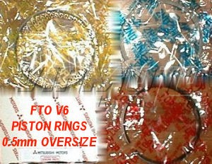 0.5mm Oversize Piston Ring Set - FTO 2.0 V6 DE3A