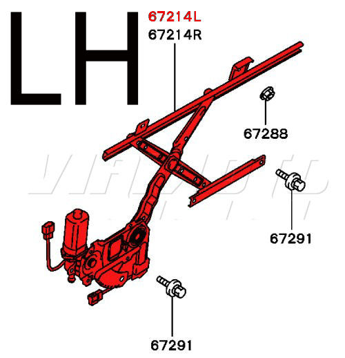 Lefthand - Window Regulator & Motor - FTO
