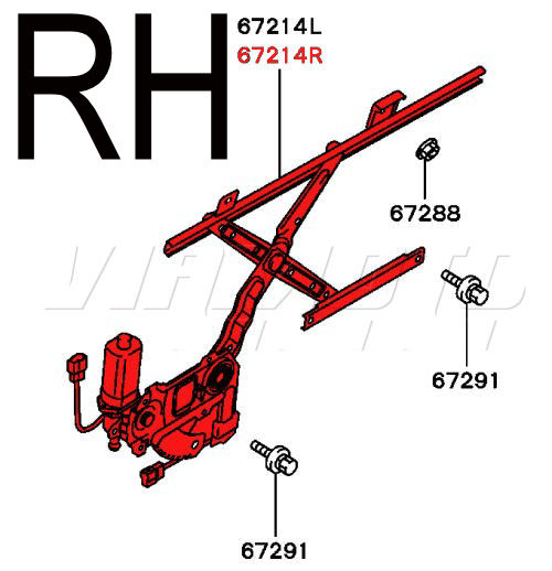 Righthand - Window Regulator & Motor - FTO