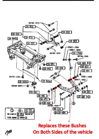 Superflex - Mazda MX5 89-97 Rear Lower Wishbone Inner Kit-Competition #2