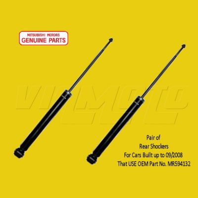 Genuine OEM Rear Shock Absorbers (up to 09/2008) - Mitsubishi Colt CZT 1.5 Turbo Z37A 4G15T