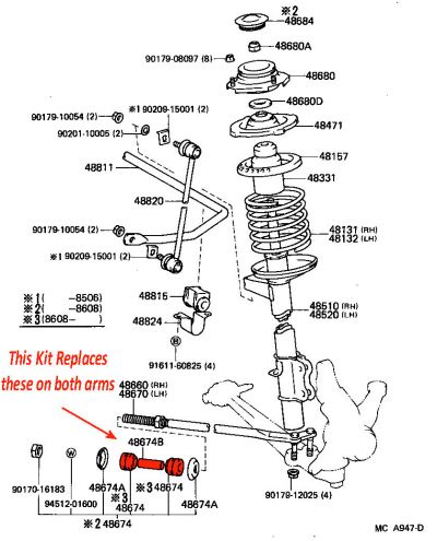 Superflex - Toyota MR2 MK1 AW11 Front Strut Bar to Chassis Mount Kit #2