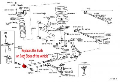 Superflex - Toyota MR2 MKII SW20 90-99 Rear Trailing Arm Lower Fr Kit #2