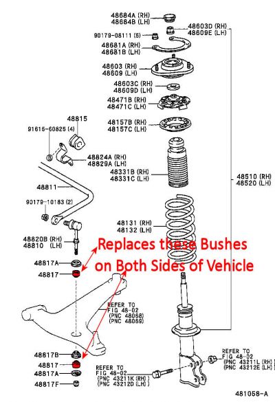 Superflex-Toyota MR2 MKIII ZZW30 00 on Front ARB to Lower Arm Bush Kit #2